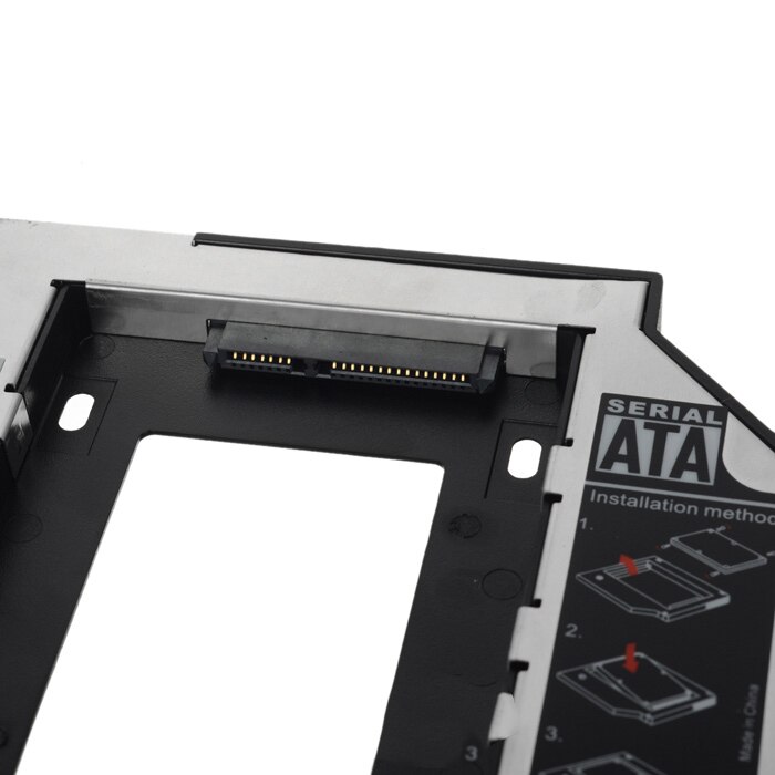 Universal 9.5mm Plastic+Aluminum 2.5" SATA to SATA HDD SSD Caddy Case HDD Enclosure for Notebook Optical Drive