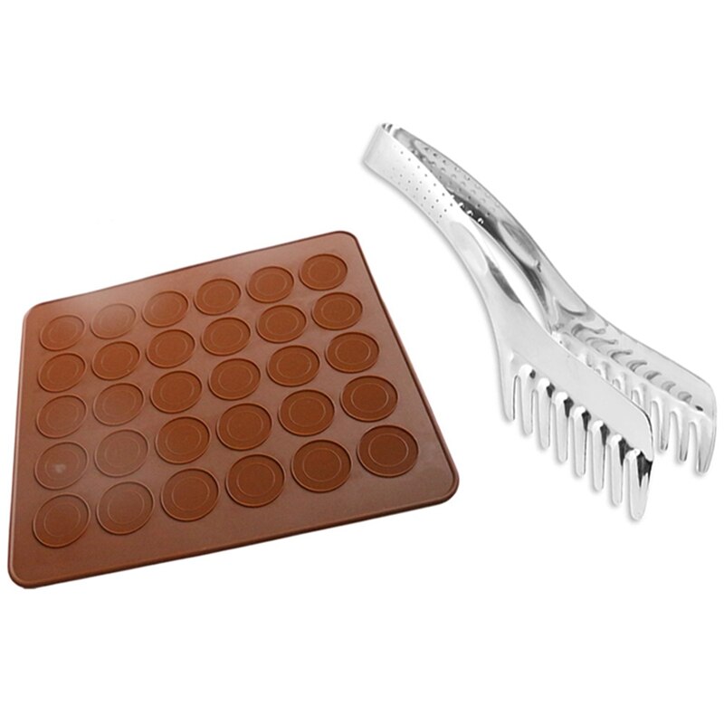 Siliconen macaronen oven bakvorm bakmat met spaghettitang pastaklem klem