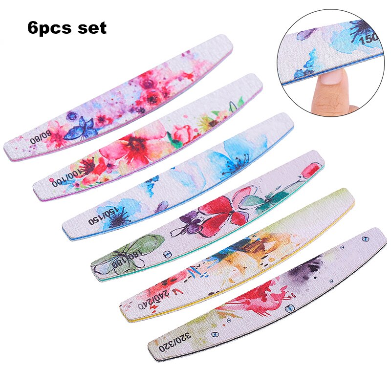 30/10 stuks nagelbuffers, vijl voor uv-gellak, pedicure, schuren, slijpen, nagelvorm, bufferblok, nagelkunstgereedschap, polijstset: 6 stuks