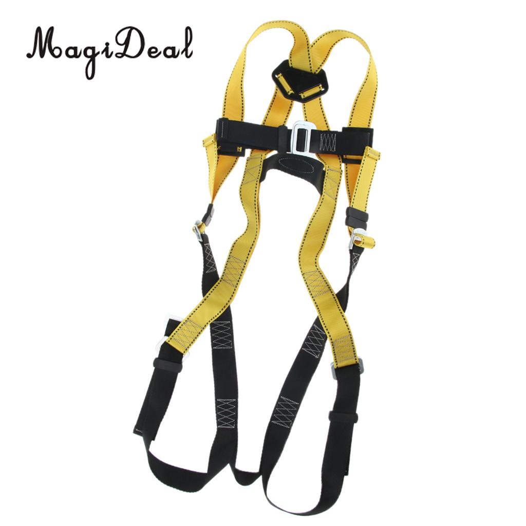High Strength Poly Full Body Rock Climbing Harness Adults Safe Belts Guide Mountaineering Rappelling Equipment: 1 Mount 