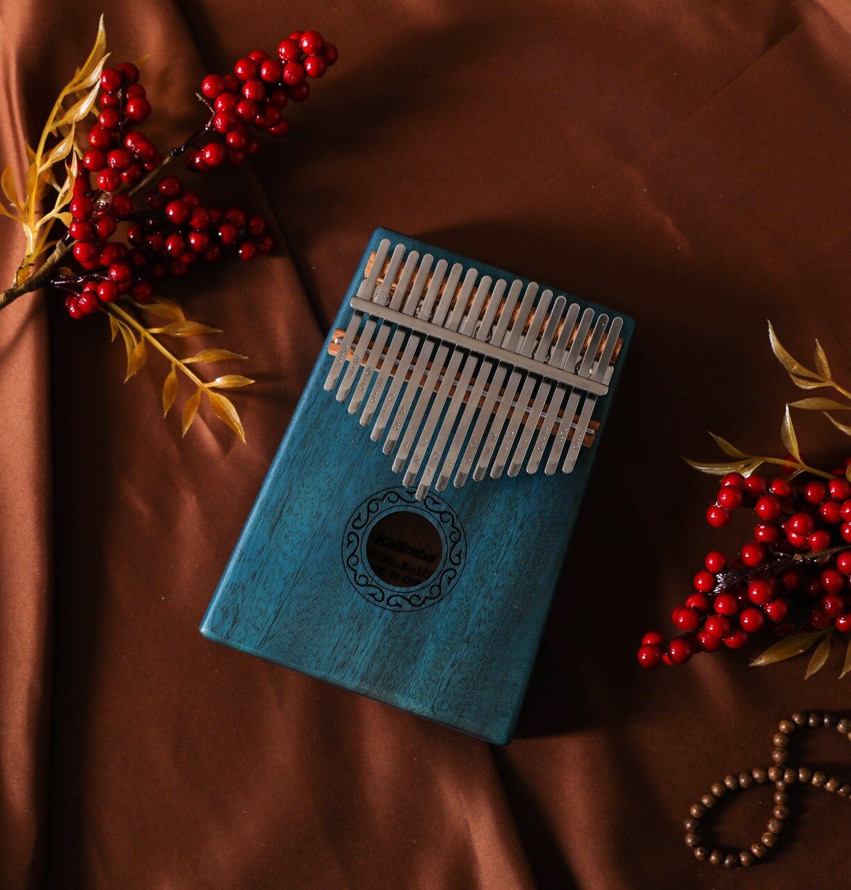 17/21 Key Kalimba Custom Carved African Solid Pine Mahogany Thumb Finger Piano Kalimba Thumb Piano Instrument