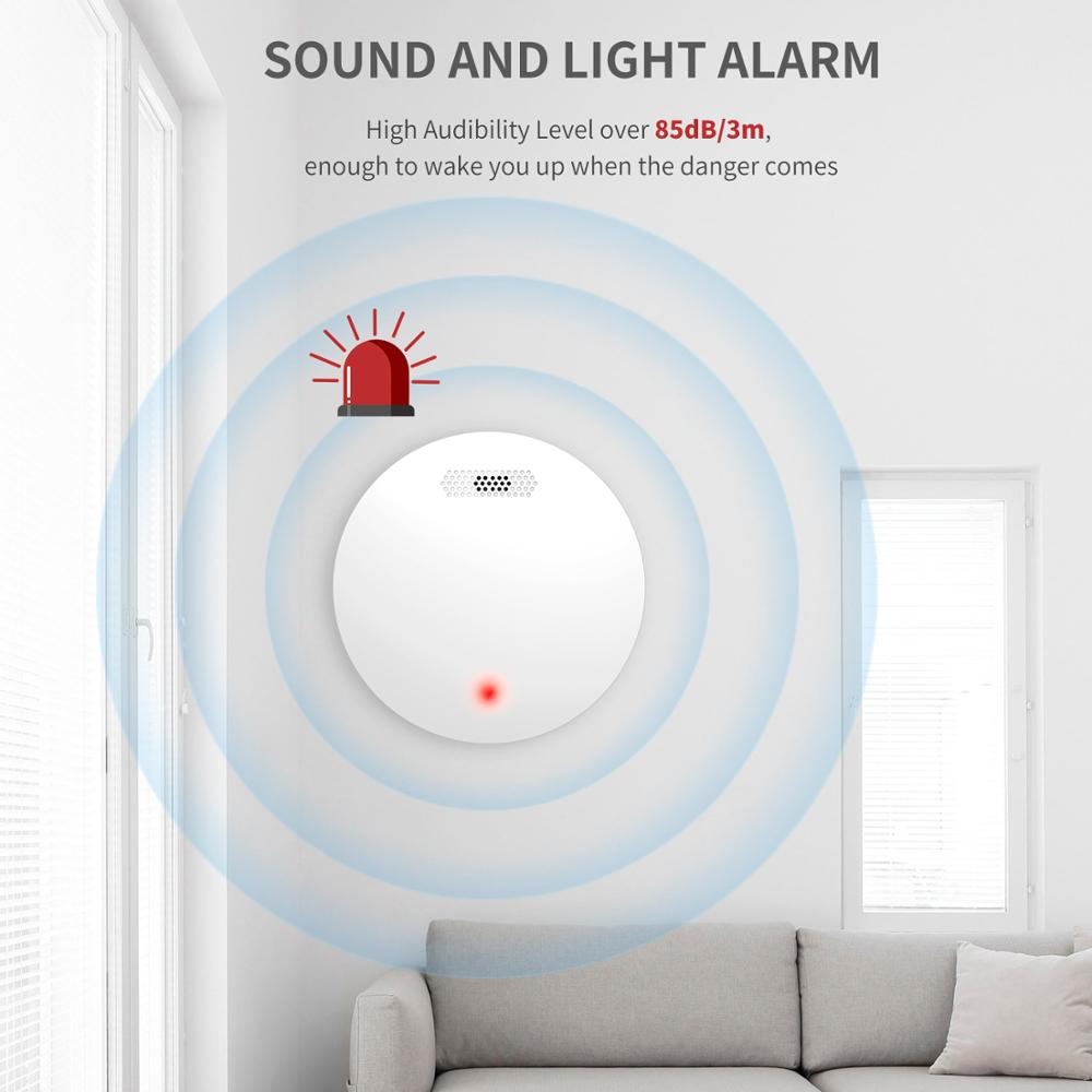 Ultra Thin Standalone Smoke Detector Sensor Home Security Photoelectric Rauchmelder Fire Alarm With CE Approval