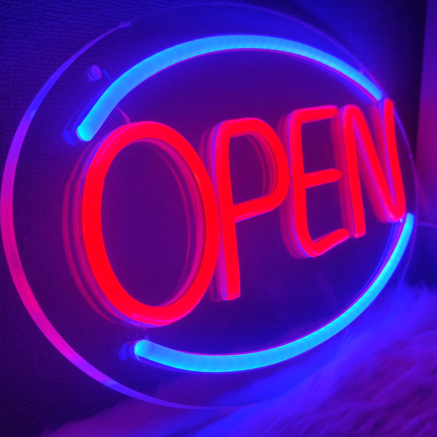 Led Neon Open Signs for Business,Powered by USB with Switch, Neon Open Sign for Bar Salon Coffee Stores Club Hotel