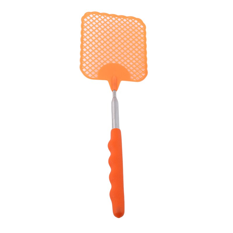 Teleskop Hand Schläger Kunststoff Fänger Wiederverwendbare Moskito Handheld Farbe Erweiterbar Insekt Pest Insekt Mörder Fliegen Klatsche: Orange
