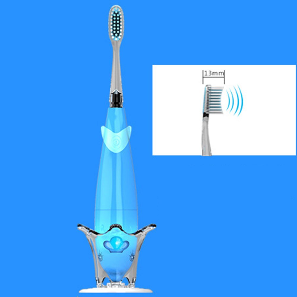 Cepillos de dientes eléctricos Sonic Music para niños, cerdas suaves, limpieza profunda con luz