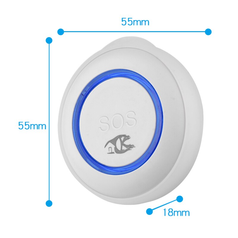 Daytech WiFi Tuya intelligente armband, alarm personen, leeftijd, alarmknop, voor gebruik als ouderen hulp nodig hebben (wit 3-1