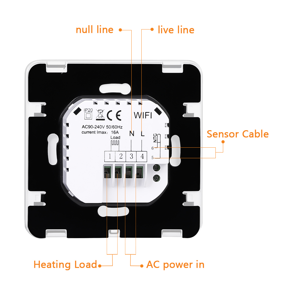 FLOUREON WiFi Elektrische Boden Heizung Thermostat Programmierbare Temperatur Regler Thermostate Arbeitet Mit Alexa Google Hause