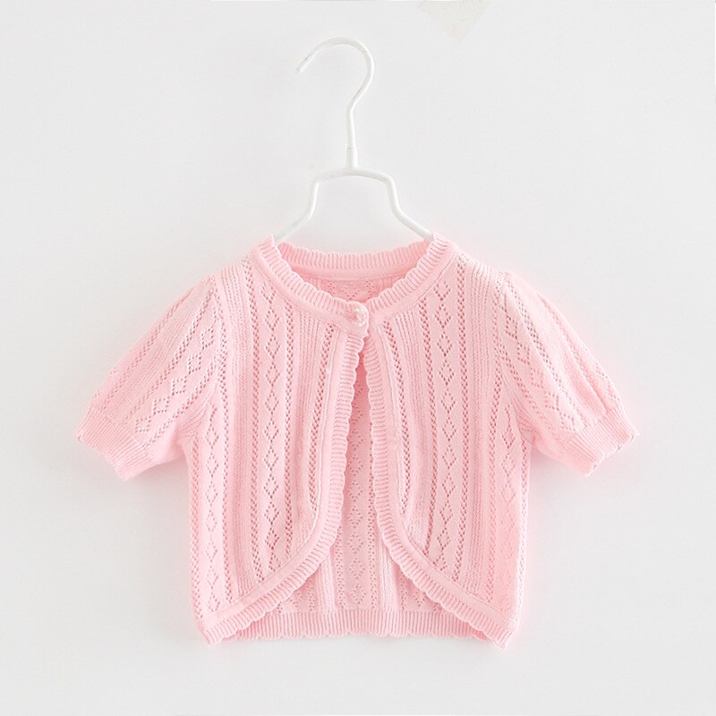 Baby Girl&#39;s Cardigan Jacket Thin Summer Children Shawl Yellow Coat 12 24 Month 2022 Baby Toddler Girl Clothes Clothes RKC194005: Pink / 24M