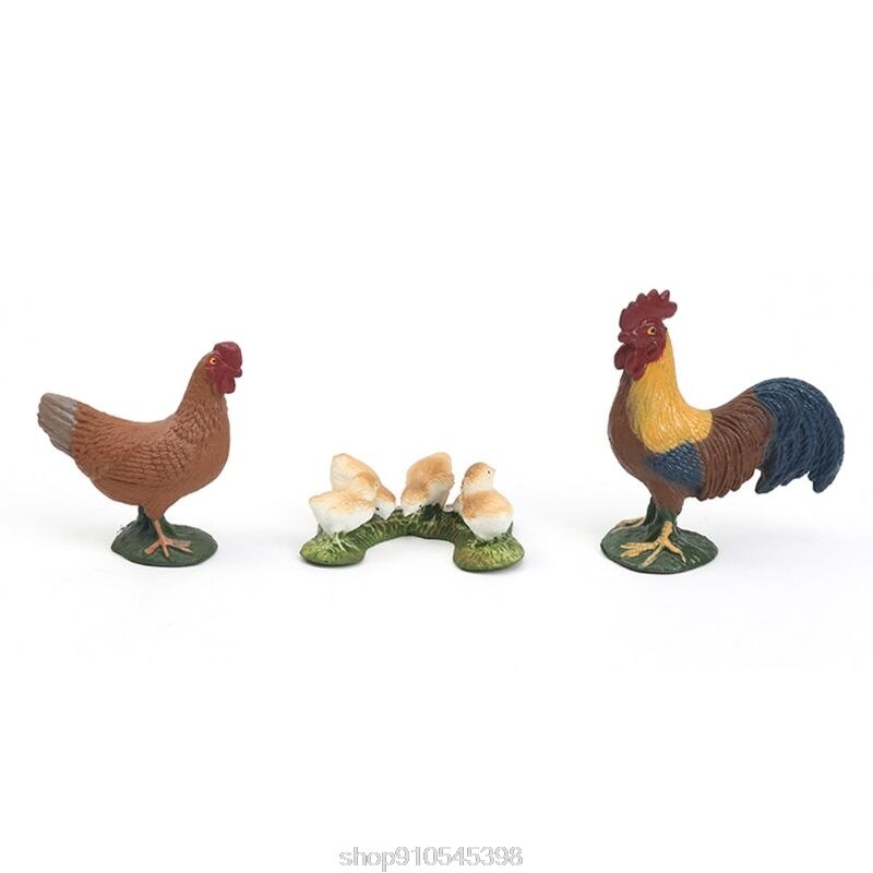 Parent-child Family Animal Model Toys Set Realistic Dog Duck Children Educational Prop Scene Decoration O29 20: Type A