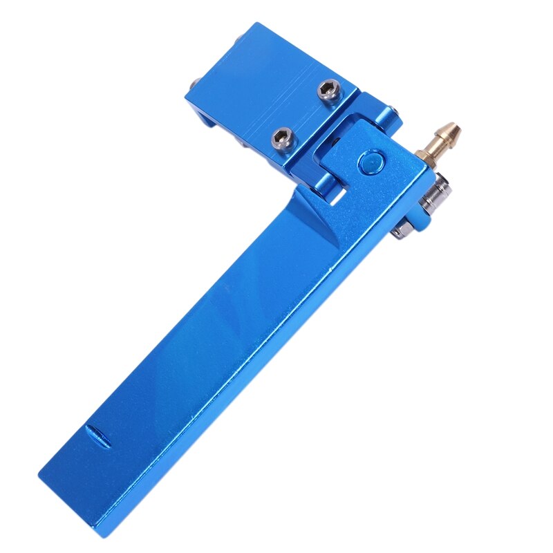 Aluminum Long Rc Boat Rudder With Water Pickup Absorbing Steering For Electric Gas Remote Control Model Parts Cnc(Blue 95Mm)