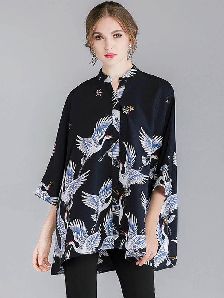Max lulu Kleidung 2022, Herbstmode, europäische , Damen, Punk, Streetwear, Damen, bedruckte Spitzen und Blusen, lässige verlieren Hemden
