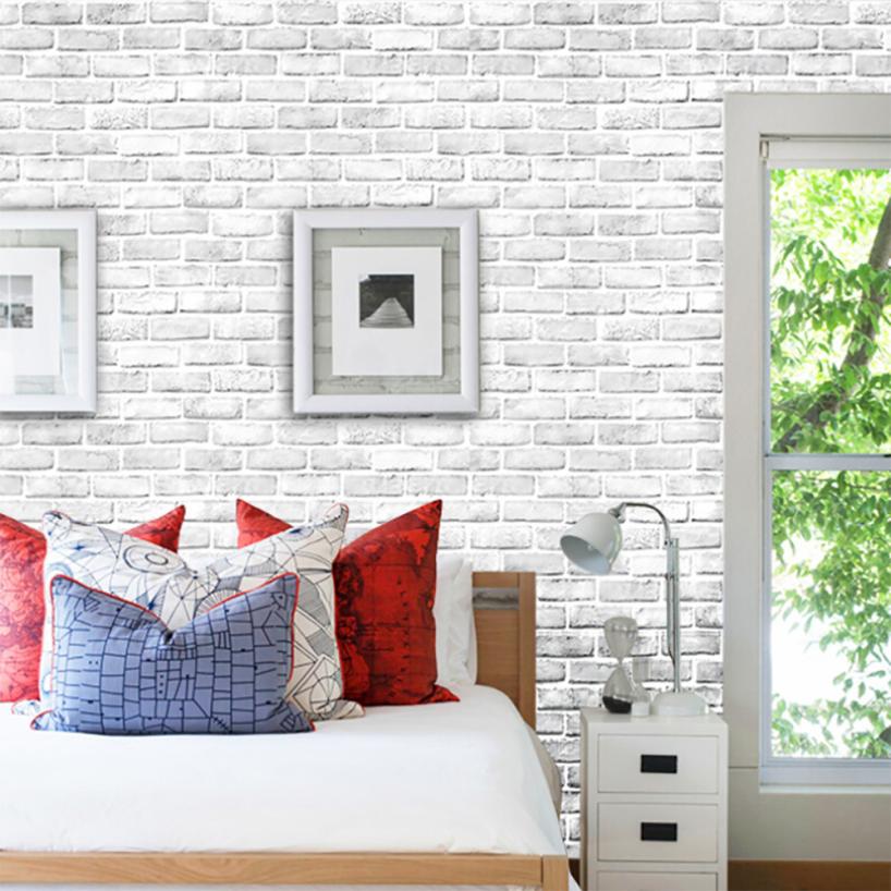 Waterproof stone brick wall sticker self adhesive wallpaper home decoration wall art decal living room bedroom bathroom kitchen