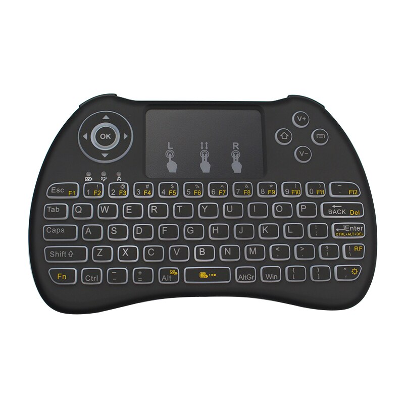 H9 Backlight Keyboard 2.4Ghz Wireless Keyboard Touchpad Remore Control Handheld for Smart TV Box Laptop Orange Pi PC Plus
