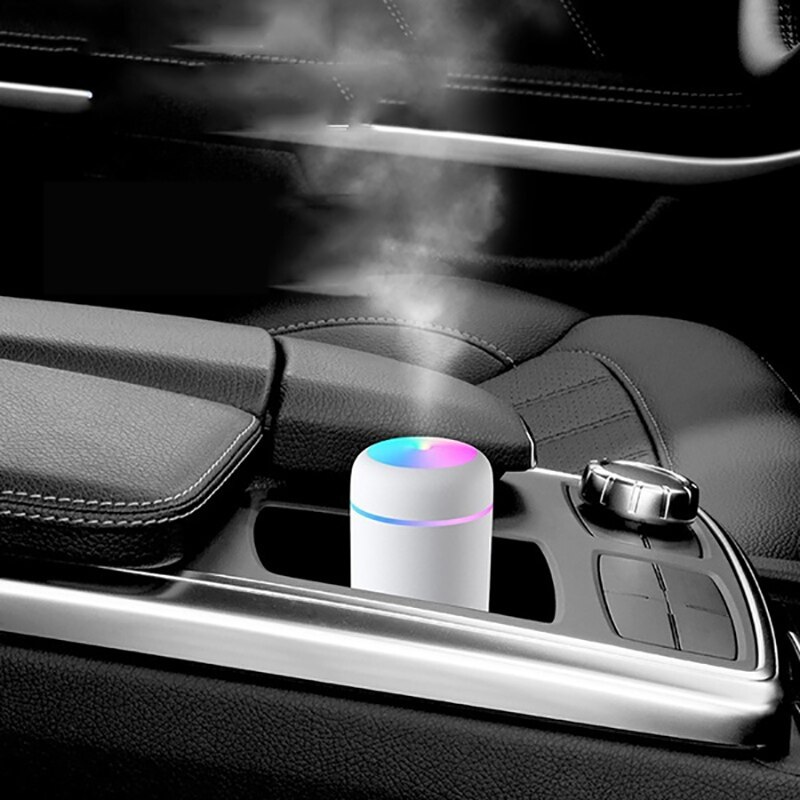 Humidificador con luz de colores, difusor de Aroma ultrasónico USB, purificador de aire con luz romántica