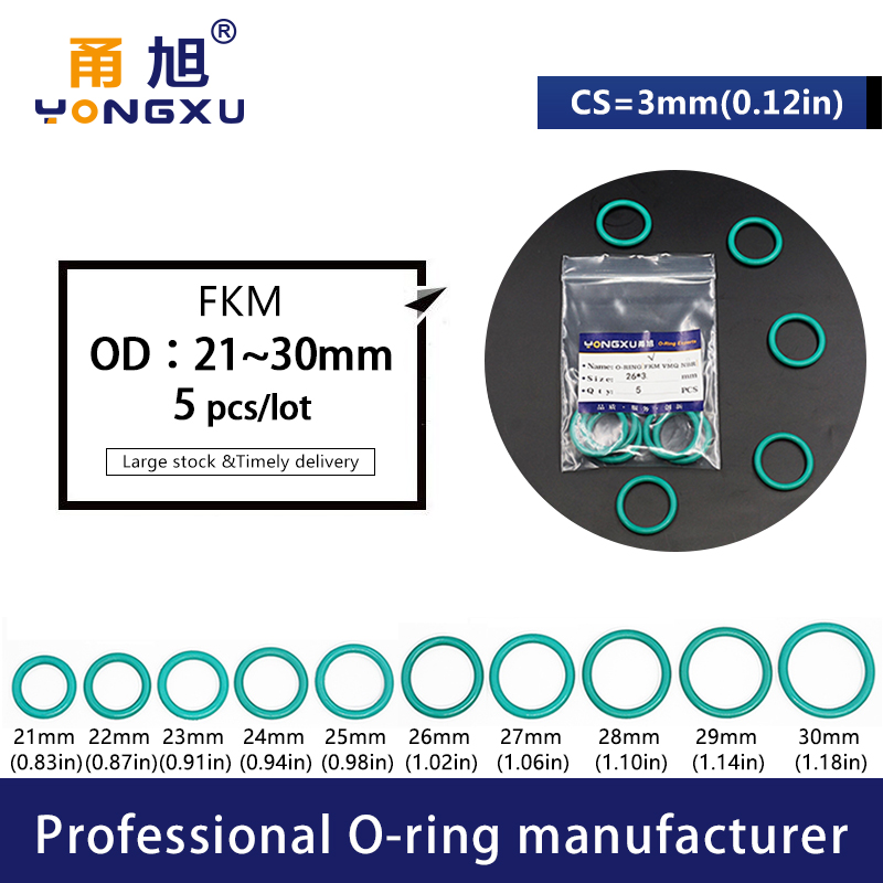 Joint Torique FKM Vert 8x2x3mm – Caoutchouc Fluoré Résistant