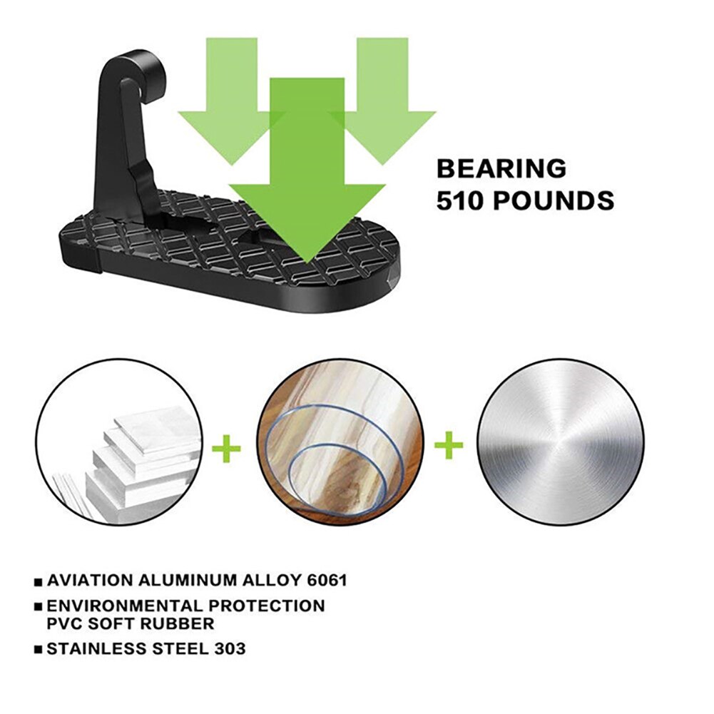 Pedal de teto automotivo para carro, material criativo, ajuda de carro, suv, no teto, gancho auxiliar, porta, teto de acesso, conveniente, pedal dobrável