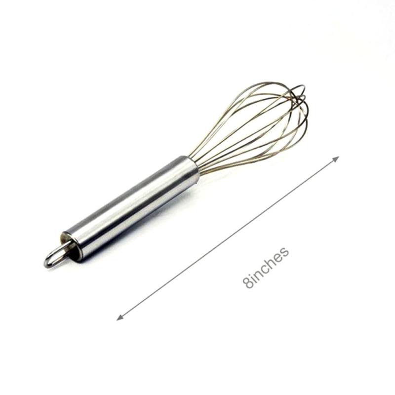 S-L Size Catering Hand Whisk Stainless Steel Kitchen Balloon Egg Milk Beater Stainless Steel Manual Eggbeater: S