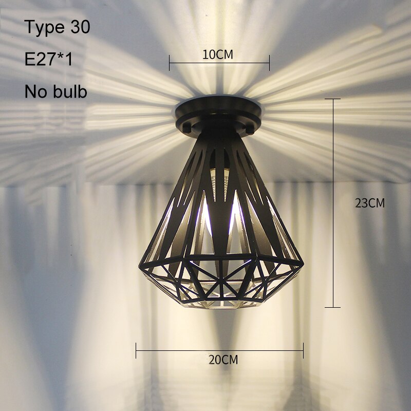 Moderne Decke Lichter LED Decke Lampe Jahrgang Plafondlamp KäFeige Plafonnier Kristall Lampe Für Esszimmer Küche Lampara Techo: Typ 30 Nein Birne