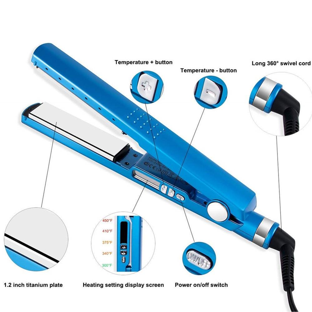 Professionelle 11/4 nano titanium elektrische 450 grad salon Und zu Hause Haarglätter flache eisen für alle typ haar