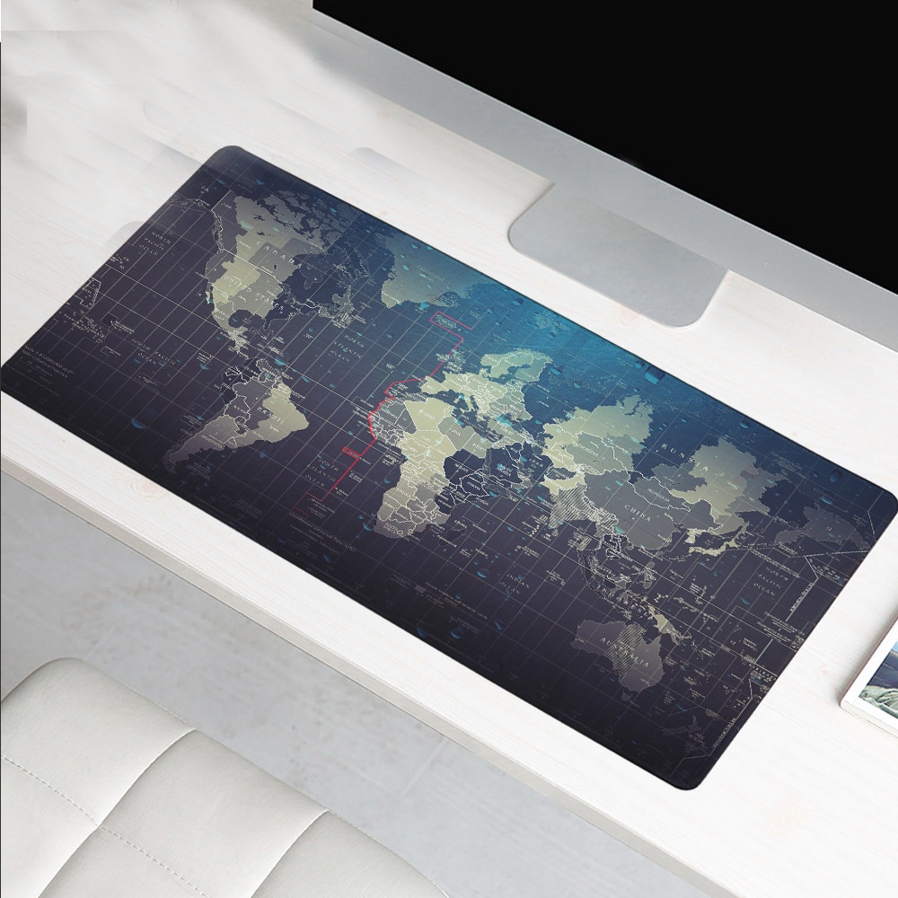 Gaming Mouse Large World Map rubber mouse pad computer game tablet mouse pad with edge locking Computer Mouse Mat