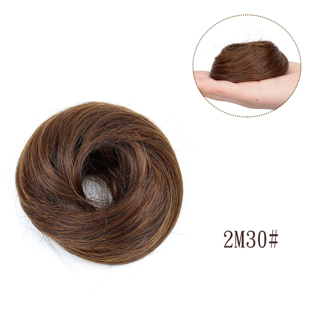 Moño sintético, pieza de pelo, extensión de moño recto, Mini banda de goma, moño para el pelo, peluca de Donut, accesorio, moño Updo