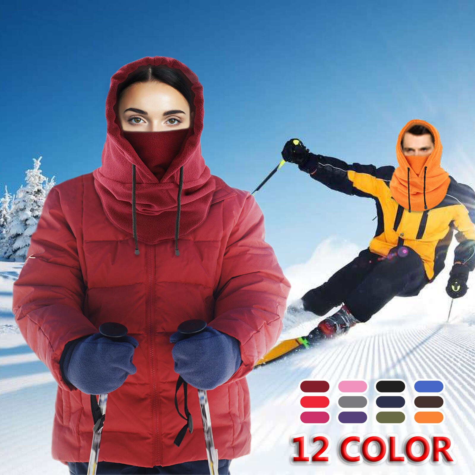 Full Face Mask Women Men Bomber Hats Motorcycle Windproof Ski Outdoor Winter Sport Scraf Hat Caps