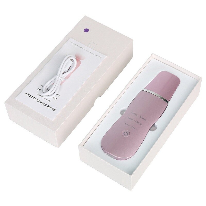 Épurateur de peau à ultrasons, machine de nettoyage du visage en profondeur, outil d'élimination des rides, des pores et des points noirs, masseur vibrant pour le visage