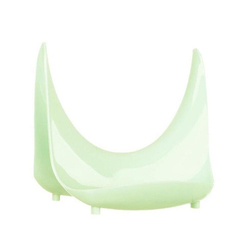 Domowy łyżka stojak na pokrywkę stojak przydatna kuchnia plastikowa patelnia pokrywa robić garnka stojak uchwyt stelaż półki narzędzia kuchenne: zielony