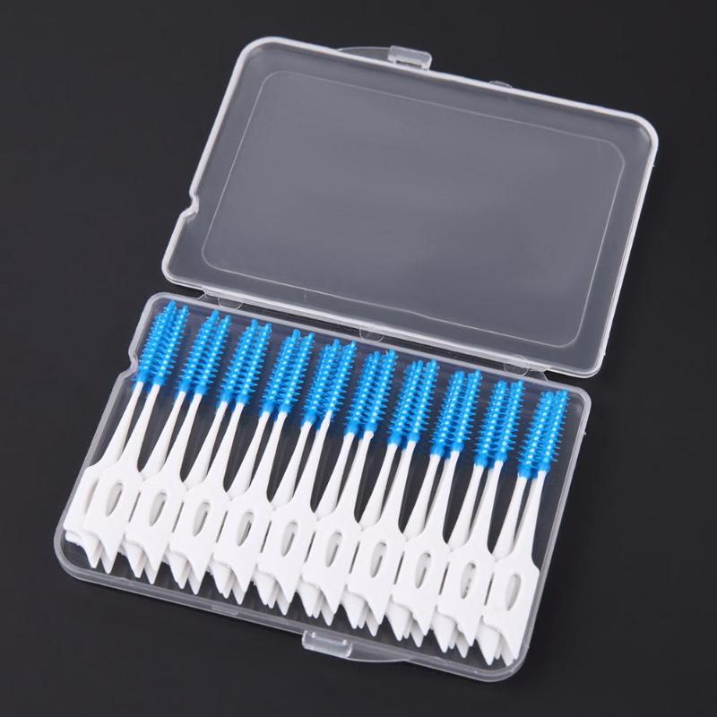 80pcs/pack Push-Pull Interdental Brush Gum Interdental Brushes Orthodontic Wire Brush Toothbrush Oral Clean Toothpick