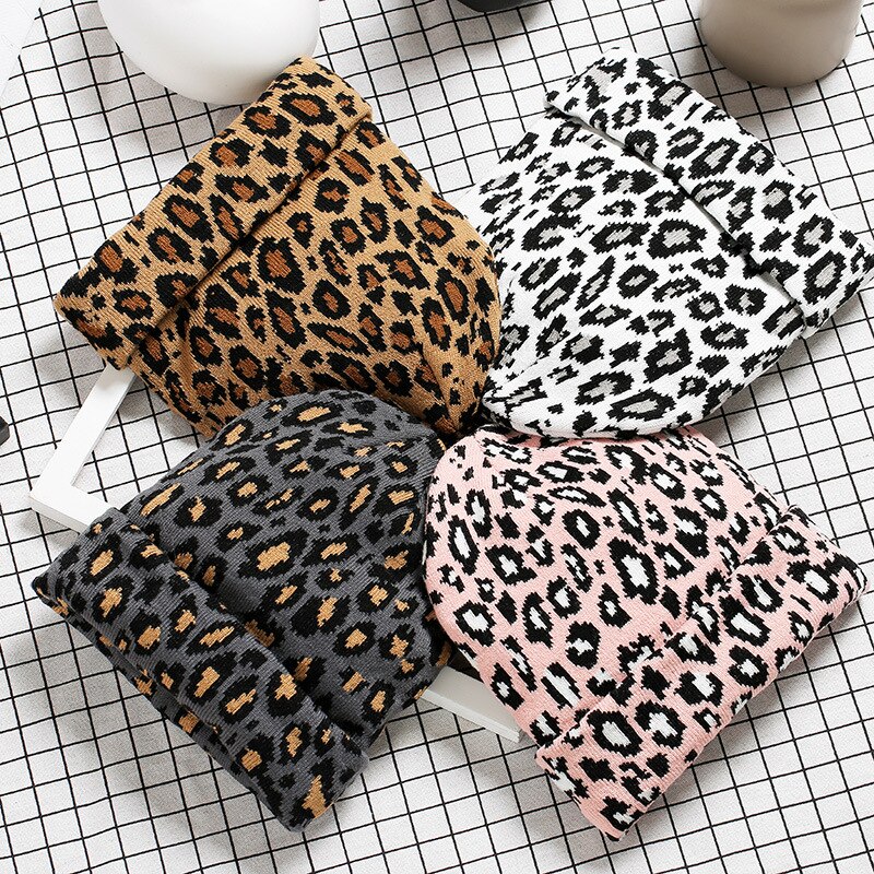 Bonnet imprimé léopard pour Femme et homme, Chapeau, Casquette, Hip Hop, tendance, collection hiver 2022
