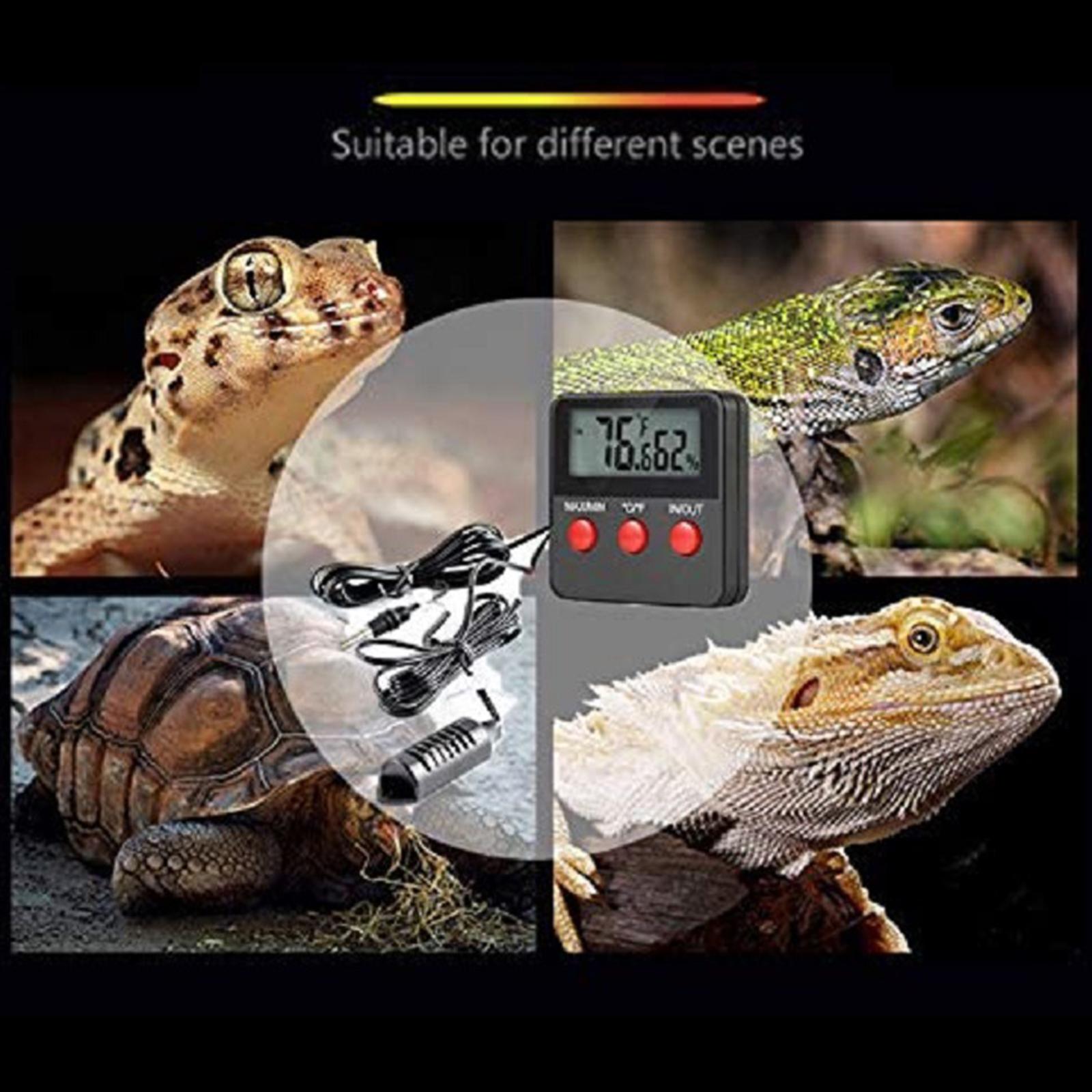 Thermomètre numérique pour Reptile et lézard, avec sonde et hygromètre pour Aquarium