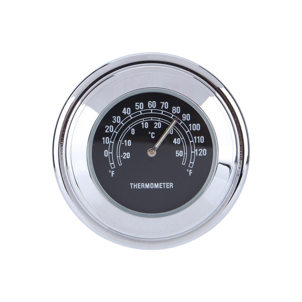 MASO 2-in-1 Motorfiets Stuurklok & Thermometer - Universeel 7/8 Inch Waterdicht Zwart