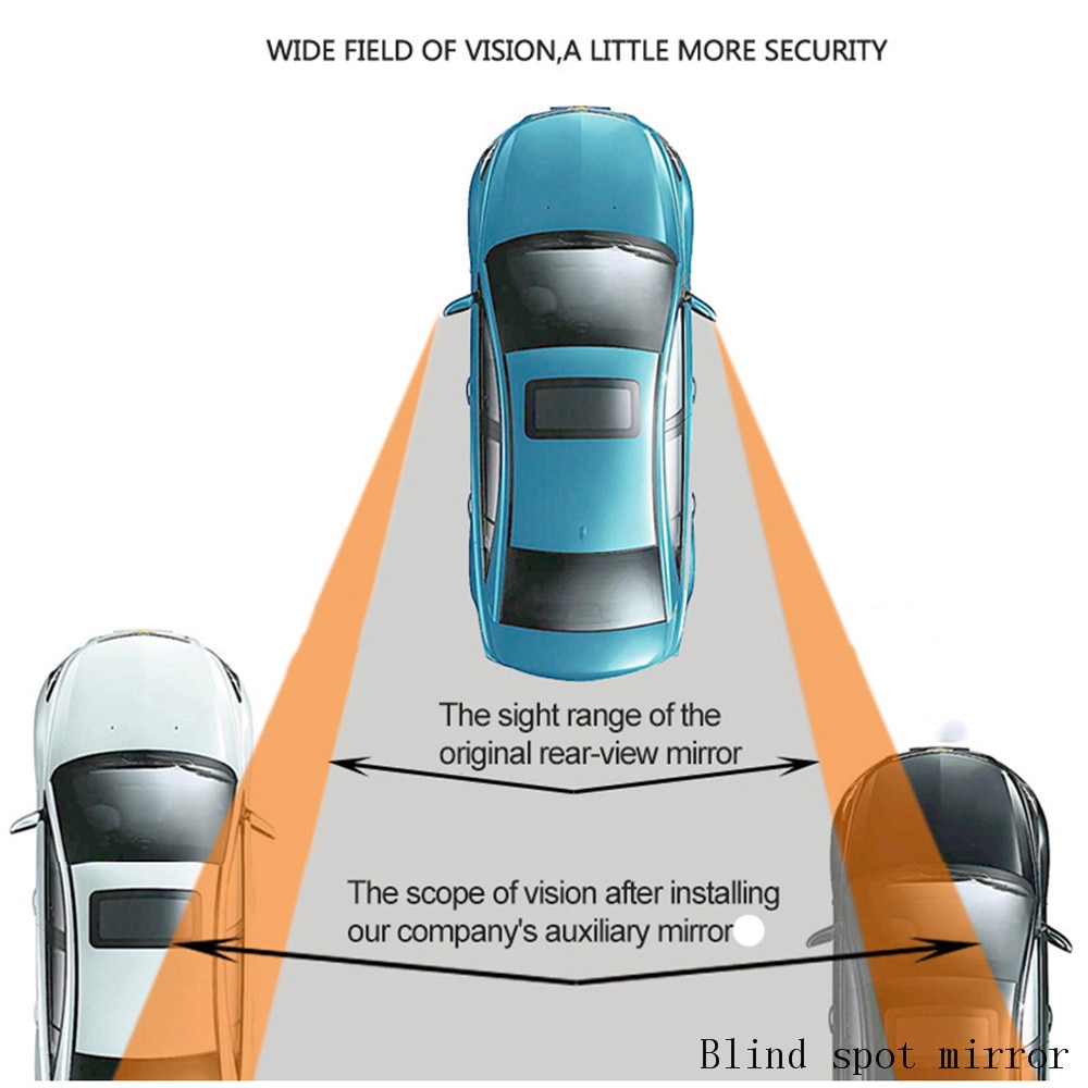 Bilsiden bagfra konveks spejl 360 vidvinkel rund bil køretøj blindspids briller ingen død zone kører parkering for sikkerheden