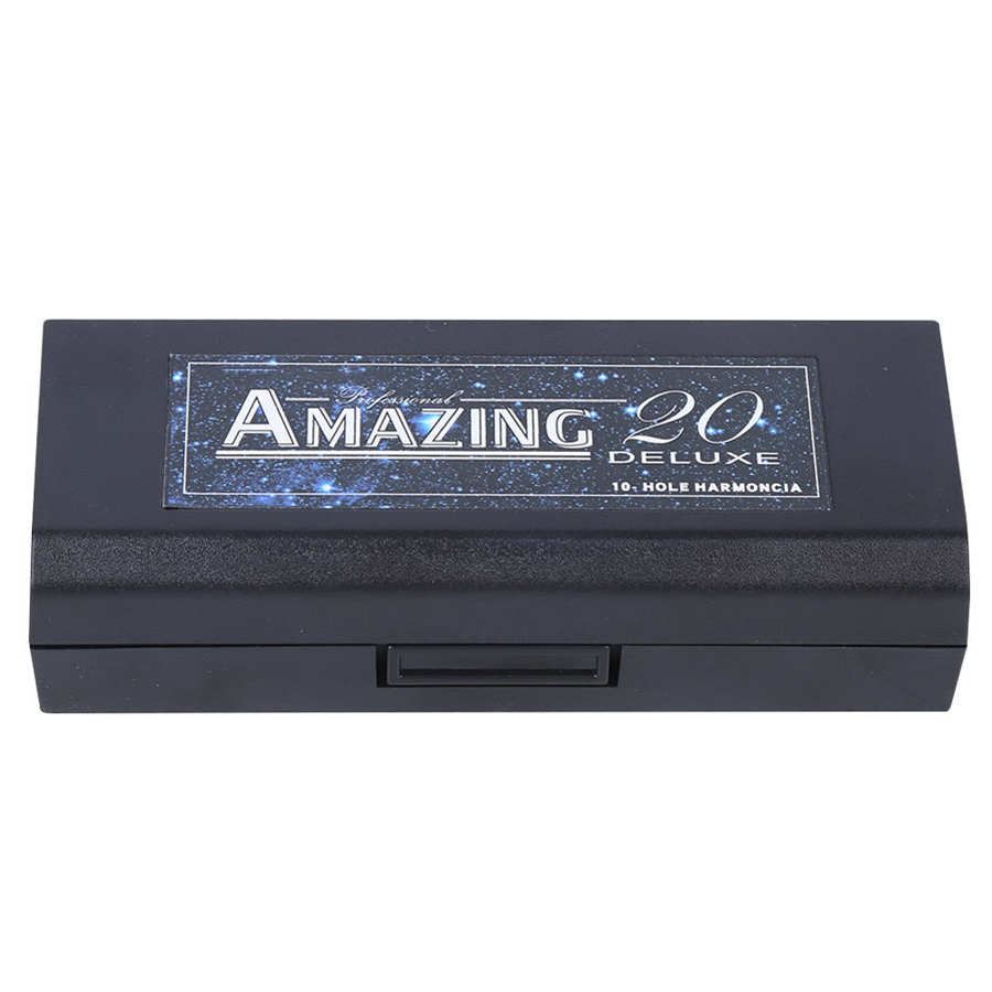 10-Hole Harmonica Blues B Key Harmonica Harp Woodwind Musical Instrument Beginner Practice AM-20D