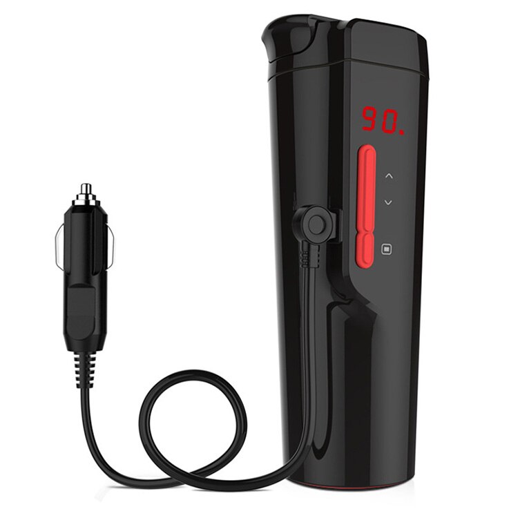 Tritan de luxe Thermos chauffe-eau électrique, avec adaptateur, biberon chauffant rapide pour voiture, pour la maison ou le bureau, en option