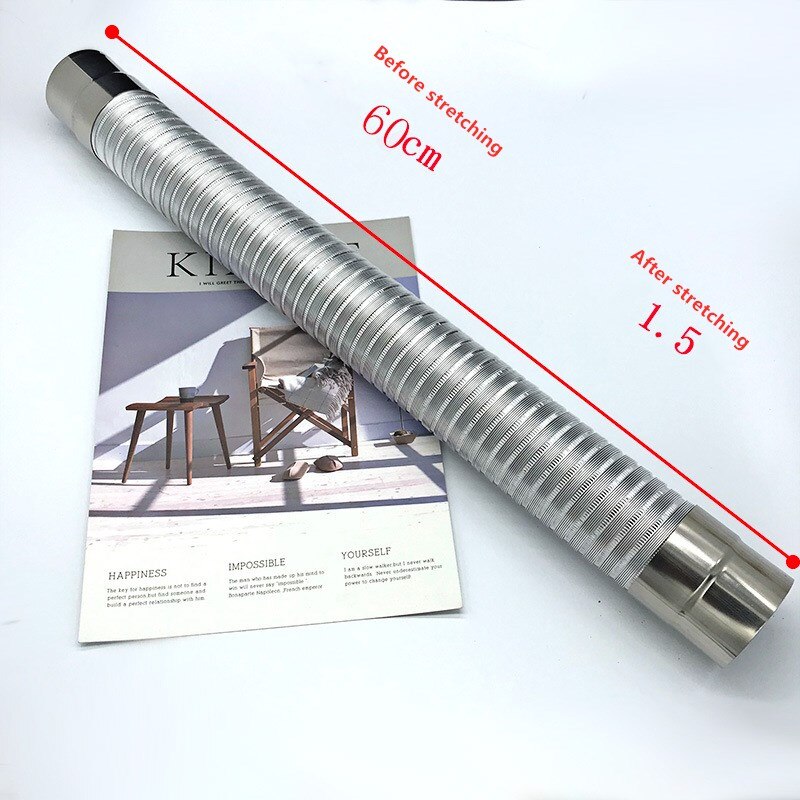 Fireproof gas water heater stainless steel 60-150mm aluminum strong universal exhaust Car intake pipe extension tube length