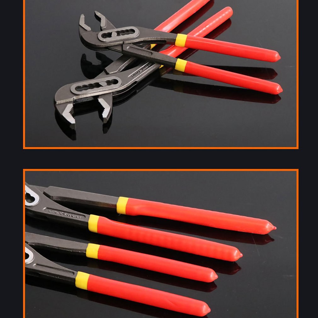 10Inch/12Inch Water Pump Pliers Quick-release Plumbing Pliers Havy Duty Straight Jaw Groove Joint Plier Manual Tools
