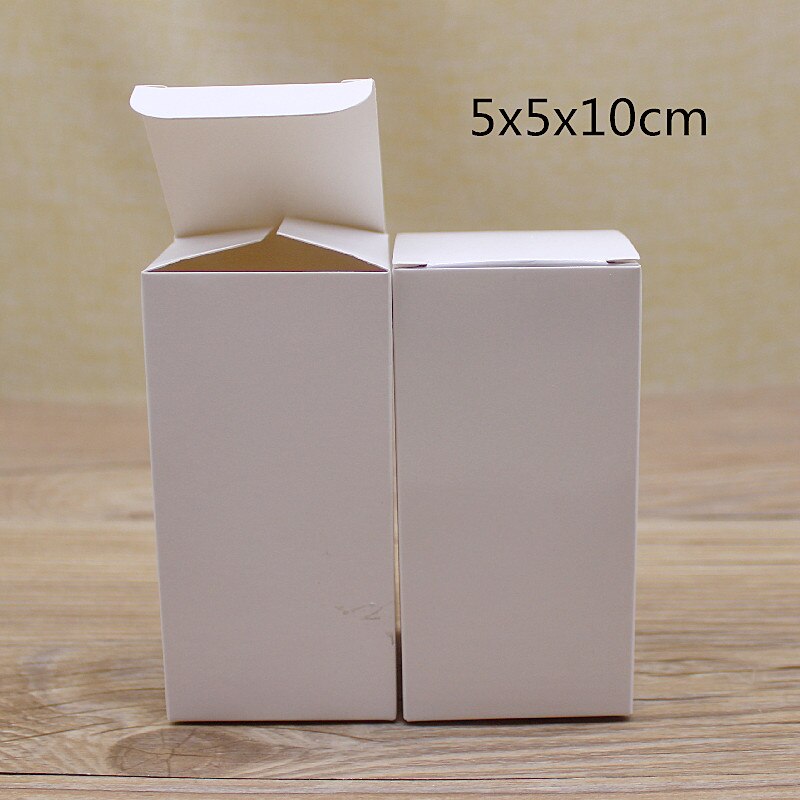 10pcs 5cm series size retangular window packag boxes 5x5x8/10/12/15/20cm paper box white home party suppiles box: 5x5x10cm box