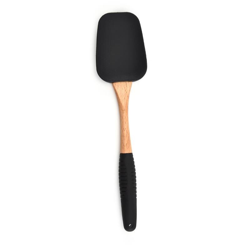Silicone Wood Turner Spatula Brush Scraper Pasta Gloves Egg Beater Kitchen Accessories Baking Cooking Tools Kitchenware Cookware: scraper 2