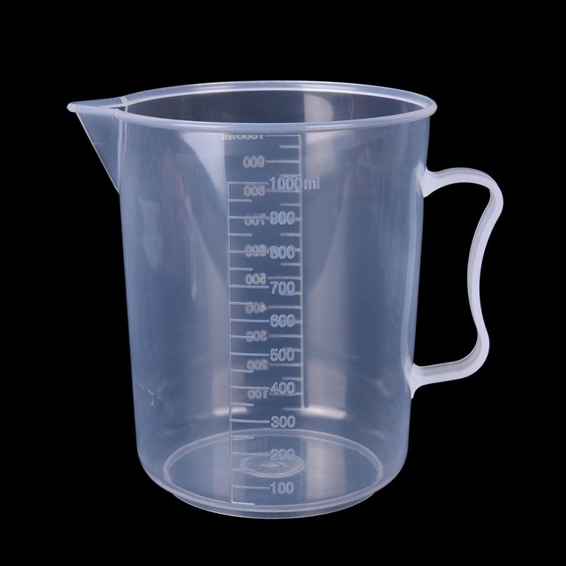 Vasos medidores de plástico para pruebas de laboratorio, recipiente líquido, vaso de medición, 50ml/100ml/300ml/500ml/1000ml