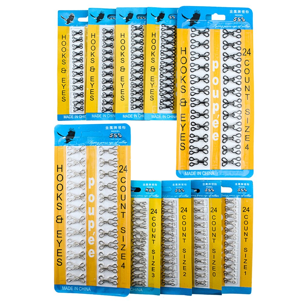 48Pcs Metal Buckle Button Shirt Hook and Eye Fastener for Dress/Corset/Collar/Bag Wraps Quilt/Shirt Sewing Accessories