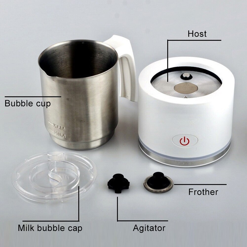 Grote Capaciteit Melk Frothers Elektrische Melkopschuimer Stoomboot Led Automatische Schuim Maker Voor & Koud Melkschuim Rvs