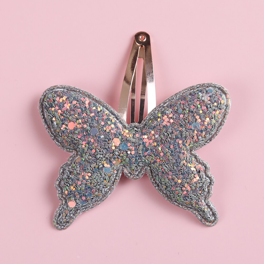 1 Stuk Pailletten Cartoon Vlinder Haar Clips Voor Meisjes Boutique Haarspelden Meisje Haarspeldjes Kids Haarspelden Baby Haar Accessoires: 1