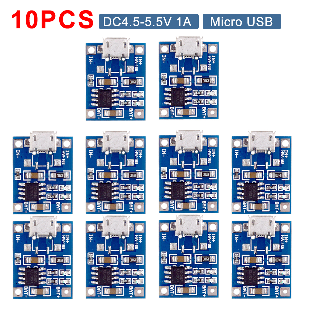 Chargeur de batterie au lithium TP4056, Type-C, Micro USB, Mini USB 5V l'autorisation, Tech 18650, Carte de charge avec protection, Fonction Touriste, 1-20 pièces: Bleu