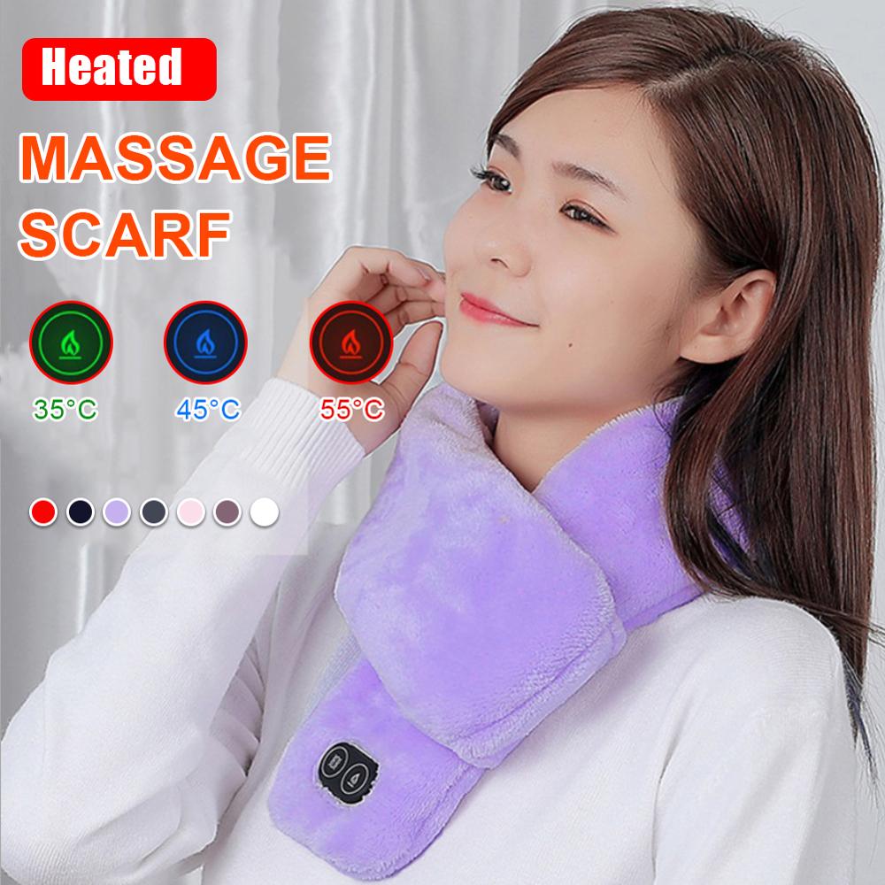 Heated Neck Wrap Winter Outdoor Electric Heating Neck Wrap Knitted Warm Keep Neck Warmer Men Women Heating Scarf