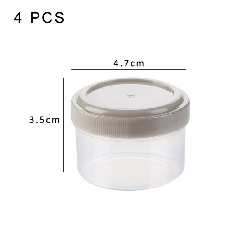 4PCS/Set Mini Portable Seasoning Box Jam Squeeze Bottle Barbecue Picnic Seasoning Sauce Bottle Kitchen Transparent Spice Jar: A