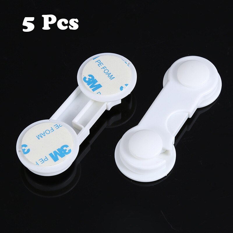 Plastic Wardrobe Cabinet Lock Baby Child Safety Protection Kids Safe Lock for Refrigerators Baby Security Drawer Closet Latches: White 5Pcs
