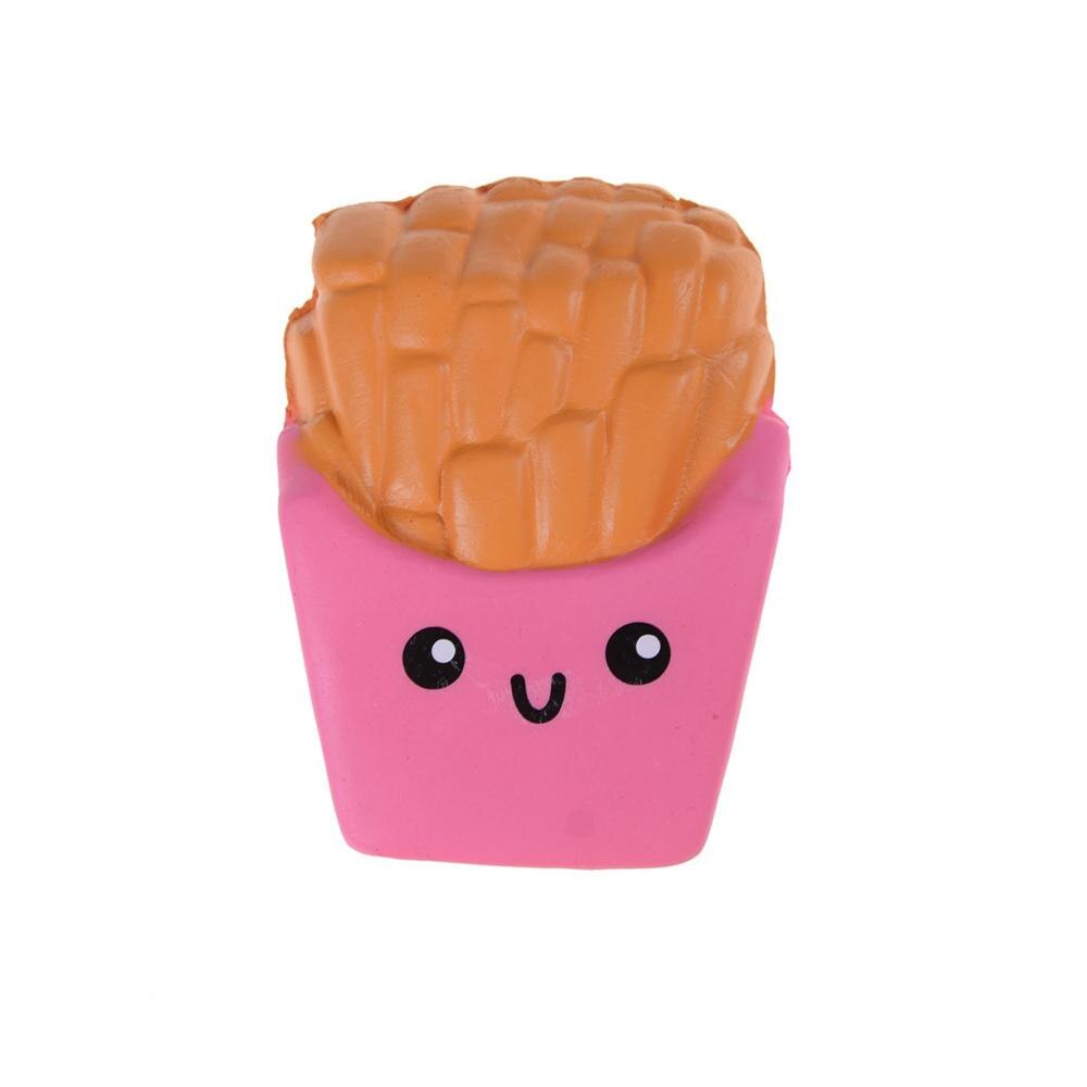 Søt squishy morsomme pommes frites duftende skuishy 6 sekunder sakte stigende leke sakte stigende slipptrykk redusere stress dropshopper: Mørkegrå