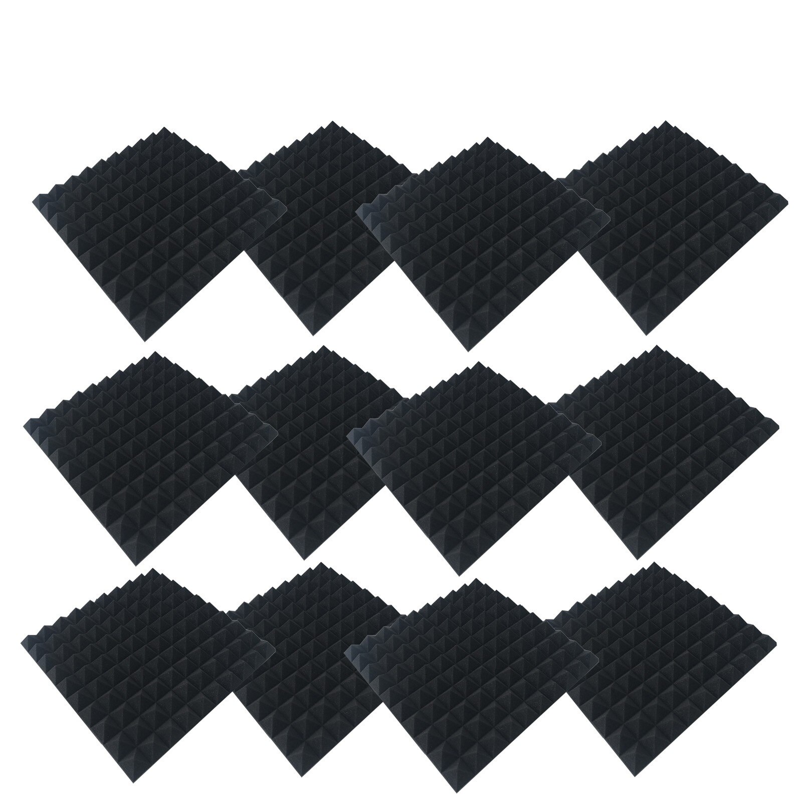 6pc Home Scene Layout, Sound-absorbing Foam Wall, Indoor Sound-absorbing Soundproofing Foam Sound-absorbing Noise Sponge#g30: Black