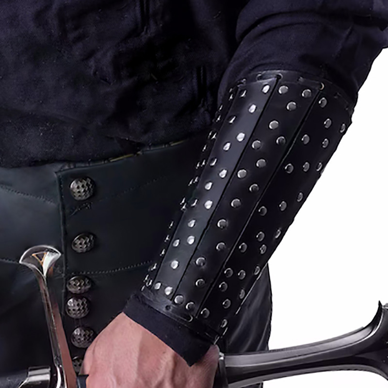 Medieval Knight Arm Guard Armor Bracer Viking Pirate Cosplay Costume Geralt Gauntlet Gloves Wristband Steampunk Accessory LARP